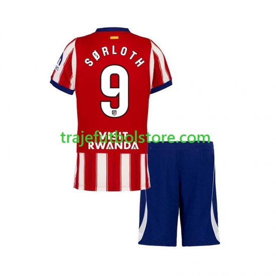 Camiseta 1ª Atlético Madrid Alexander Sorloth 9 Niño 2026-2027 Manga Corta