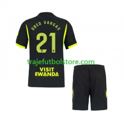 Camiseta 2ª Atlético Madrid Obed Vargas 21 Niño 2026-2027 Manga Corta