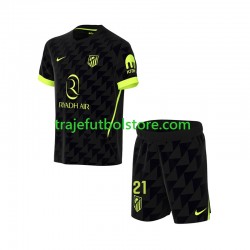 Camiseta 2ª Atlético Madrid Obed Vargas 21 Niño 2026-2027 Manga Corta