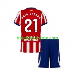 Camiseta 1ª Atlético Madrid Obed Vargas 21 Niño 2026-2027 Manga Corta