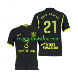 Camiseta 2ª Atlético Madrid Obed Vargas 21 Hombre 2026-2027 Manga Corta