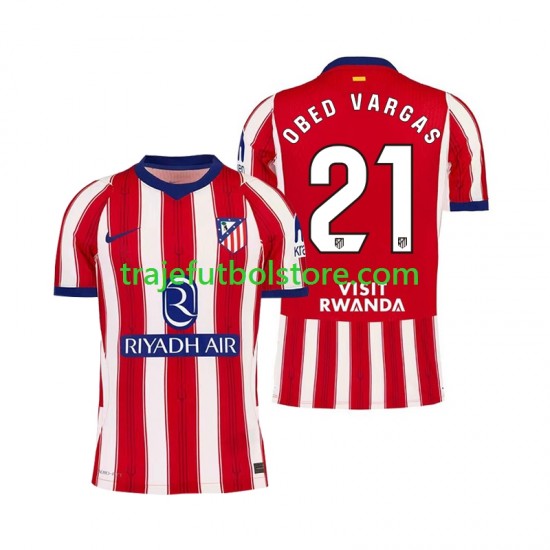 Camiseta 1ª Atlético Madrid Obed Vargas 21 Hombre 2026-2027 Manga Corta