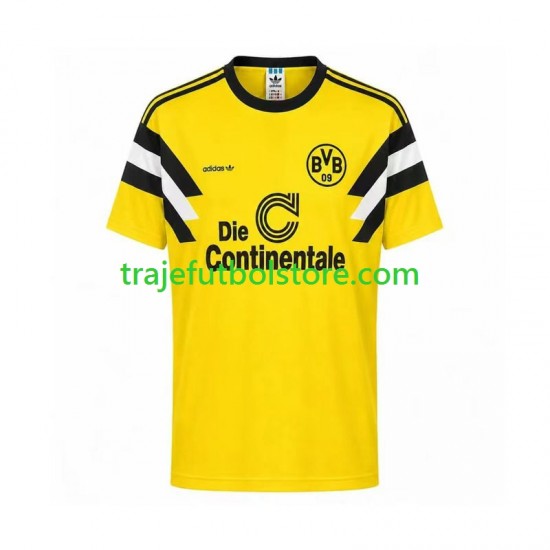 Camiseta 1ª Borussia Dortmund 1989 Retro Hombre Manga Corta