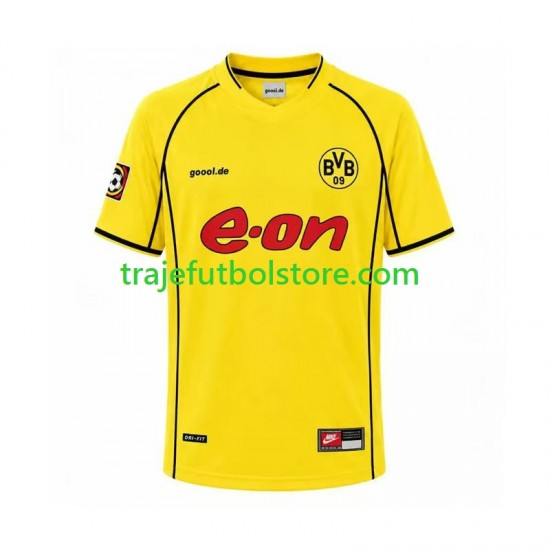 Camiseta 1ª Borussia Dortmund Retro Hombre 2002 Manga Corta