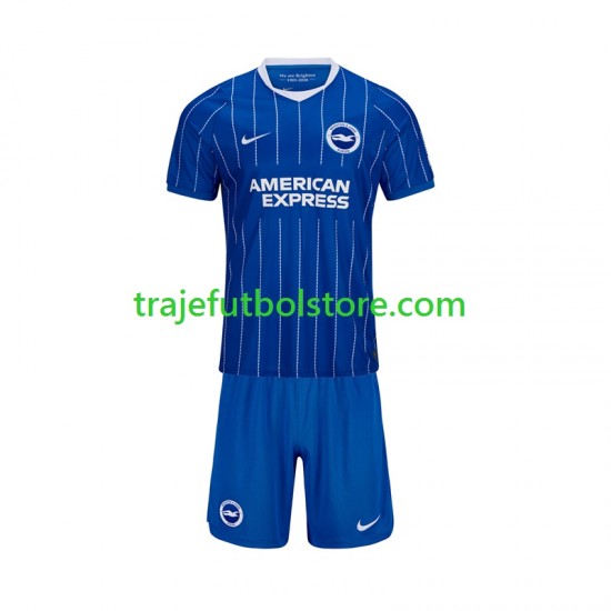 Camiseta 1ª Brighton Hove Albion Niño 2026-2027 Manga Corta