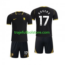 Camiseta 2ª Chlesea Morgan Rogers 17 Niño 2026-2027 Manga Corta