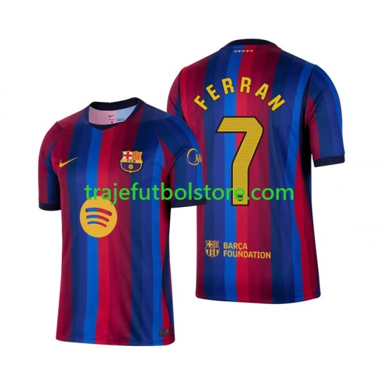 Camiseta 1ª FC Barcelona Ferran Torres 7 Hombre 2026-2027 Manga Corta