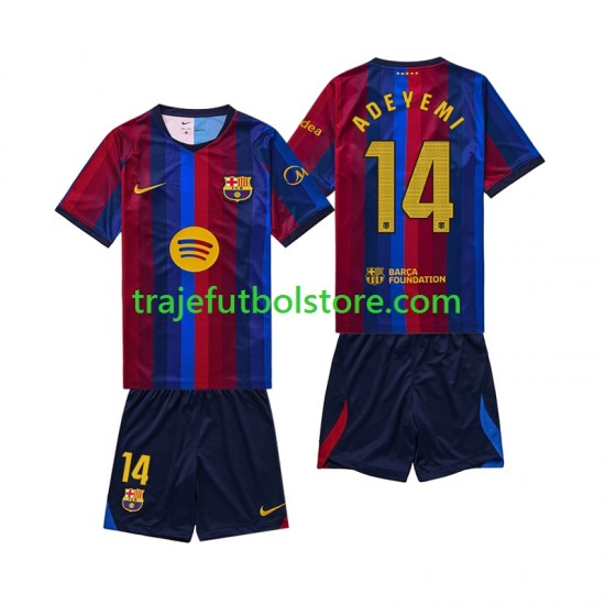 Camiseta 1ª FC Barcelona Karim Adeyemi 14 Niño 2026-2027 Manga Corta