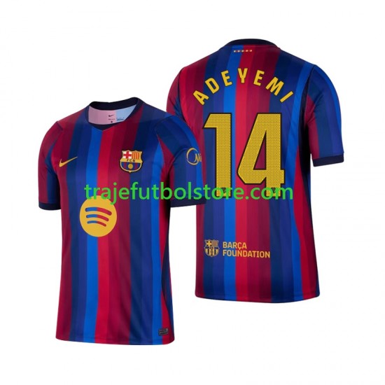 Camiseta 1ª FC Barcelona Karim Adeyemi 14 Hombre 2026-2027 Manga Corta
