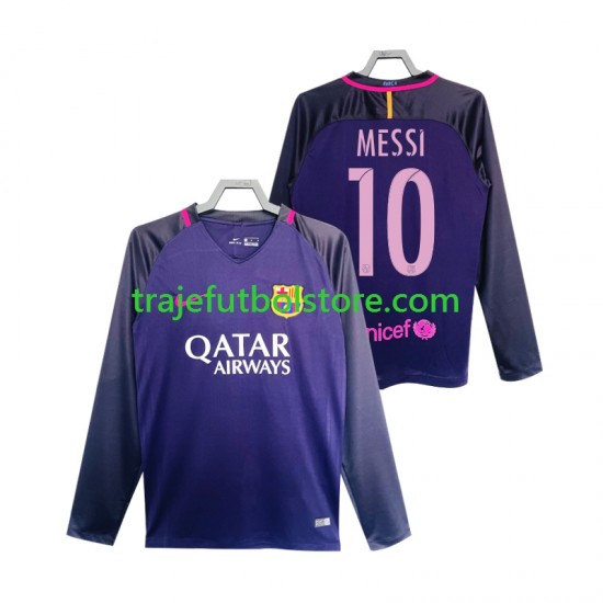 Camiseta 2ª FC Barcelona Lionel Messi 10 2016 2017 Retro Hombre ML