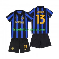 Camiseta 1ª Inter Milan Lautaro Martinez 13 Niño 2026-2027 Manga Corta