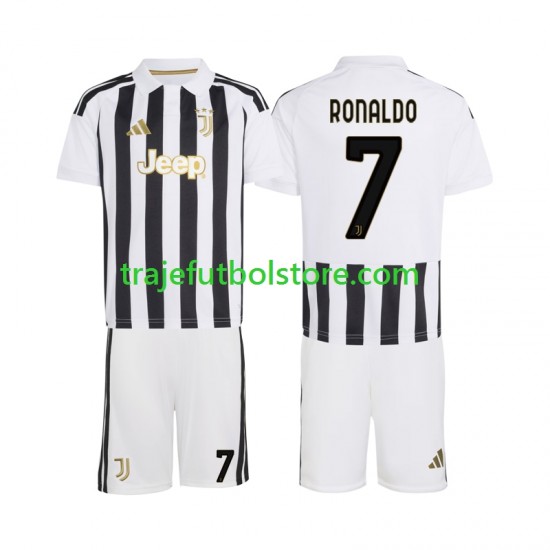Camiseta 1ª Juventus Cristiano Ronaldo 7 Niño 2026-2027 Manga Corta