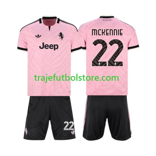 Camiseta 2ª Juventus Weston McKennie 22 Niño 2026-2027 Manga Corta