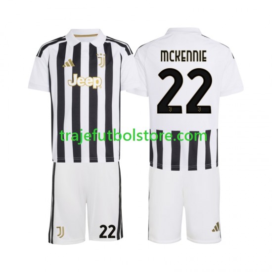 Camiseta 1ª Juventus Weston McKennie 22 Niño 2026-2027 Manga Corta