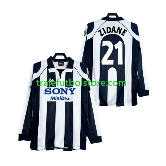 Camiseta 1ª Juventus ZIDANE 21 1997 Retro Hombre 1998 ML
