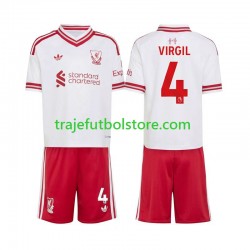 Camiseta 2ª Liverpool Virgil van Dijk 4 Niño 2026-2027 Manga Corta Camiseta 2ª Liverpool Virgil van Dijk 4 Niño 2026-2027 Manga Corta