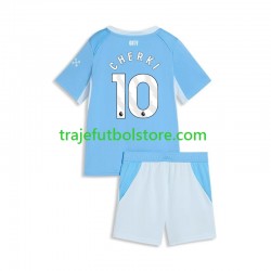 Camiseta 1ª Manchester City Rayan Cherki 10 Niño 2026-2027 Manga Corta