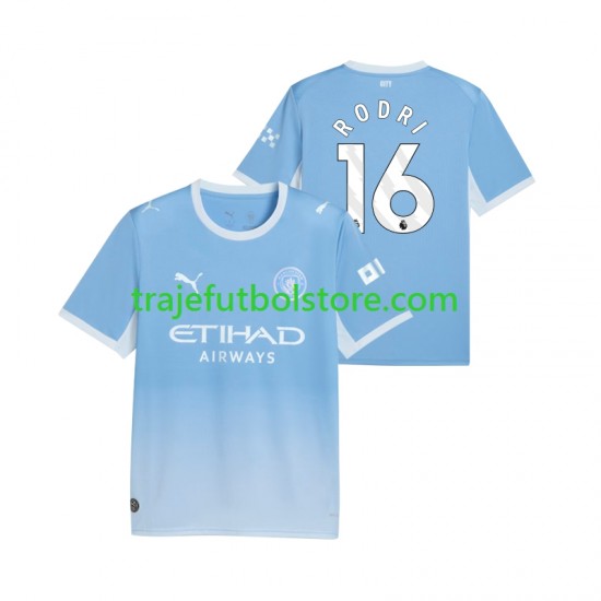 Camiseta 1ª Manchester City Rodri 16 Hombre 2026-2027 Manga Corta