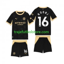 Camiseta 2ª Manchester City Rodri 16 Niño 2026-2027 Manga Corta
