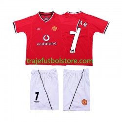Camiseta 1ª Manchester United BECKHAM 7 2000 Retro Niño 2002 Manga Corta Camiseta 1ª Manchester United BECKHAM 7 2000 Retro Niño 2002 Manga Corta