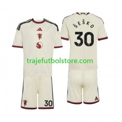 Camiseta 3ª Manchester United Benjamin Sesko 30 Niño 2026-2027 Manga Corta Camiseta 3ª Manchester United Benjamin Sesko 30 Niño 2026-2027 Manga Corta