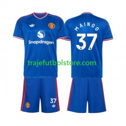 Camiseta 2ª Manchester United Kobbie Mainoo 37 Niño 2026-2027 Manga Corta