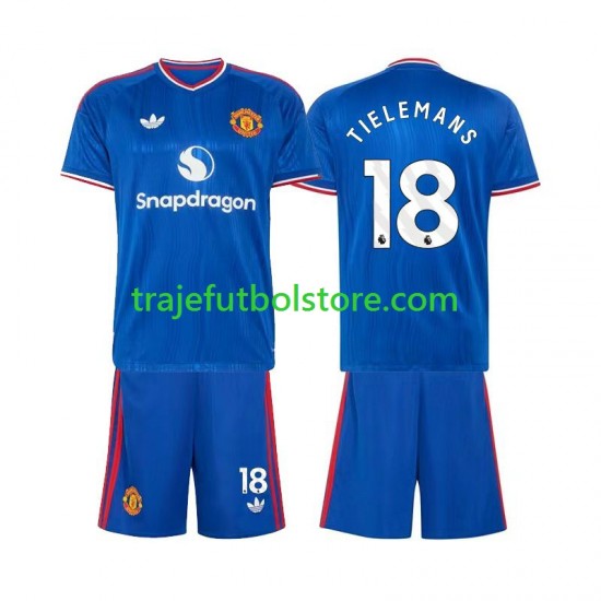 Camiseta 2ª Manchester United Youri Tielemans 18 Niño 2026-2027 Manga Corta