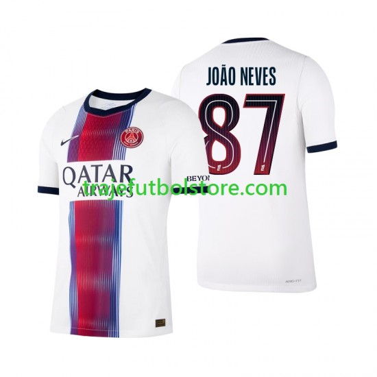 Camiseta 2ª Paris Saint-Germain Joao Neves 87 Hombre 2026-2027 Manga Corta