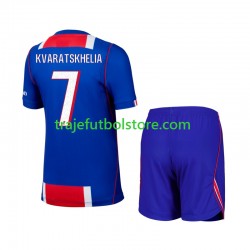 Camiseta 1ª Paris Saint-Germain Khvicha Kvaratskhelia 7 Niño 2026-2027 Manga Corta