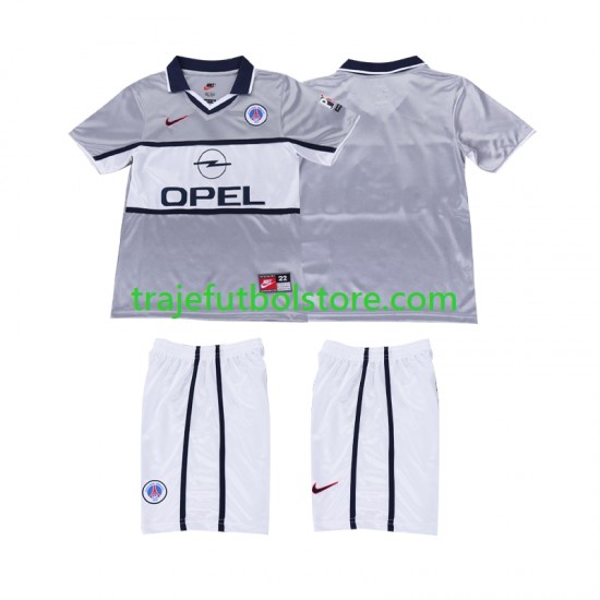 Camiseta 2ª Paris Saint-Germain 2000 2001 Retro Niño Manga Corta
