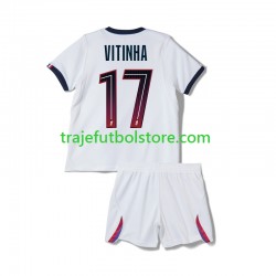 Camiseta 2ª Paris Saint-Germain Vitinha 17 Niño 2026-2027 Manga Corta