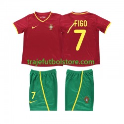 Camiseta 1ª Portugal FIGO 7 Retro Niño 2002 Manga Corta Camiseta 1ª Portugal FIGO 7 Retro Niño 2002 Manga Corta