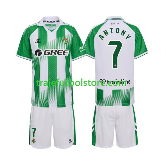 Camiseta 1ª Real Betis Anthoy 7 Niño 2026-2027 Manga Corta