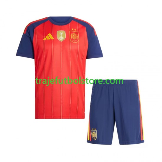 Camiseta 1ª España 2-star Niño 2026-2027 Manga Corta