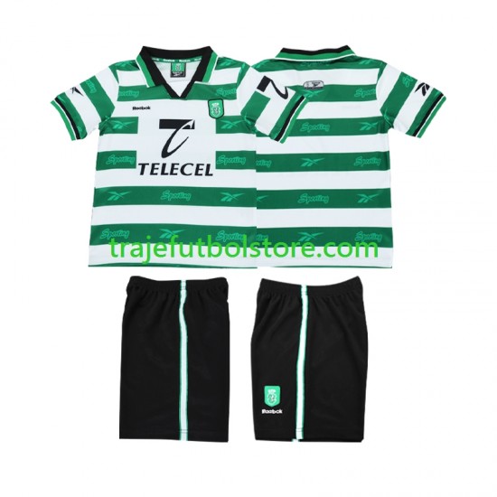 Camiseta 1ª Sporting CP 2000 Retro Niño 1999 Manga Corta