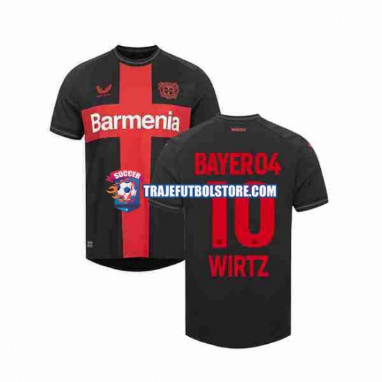 Camiseta 1ª Bayer 04 Leverkusen Florian Wirtz 10 Hombre 2023-2024 Manga Corta
