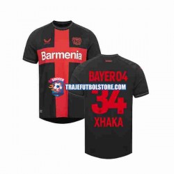 Camiseta 1ª Bayer 04 Leverkusen Granit Xhaka 34 Hombre 2023-2024 Manga Corta