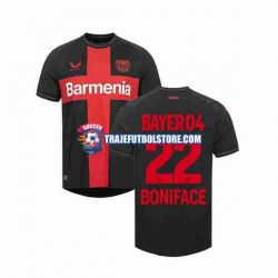 Camiseta 1ª Bayer 04 Leverkusen Victor Boniface 22 Hombre 2023-2024 Manga Corta