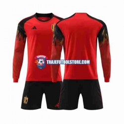 Camiseta 1ª Bélgica Niño Copa Mundial 2022 ML