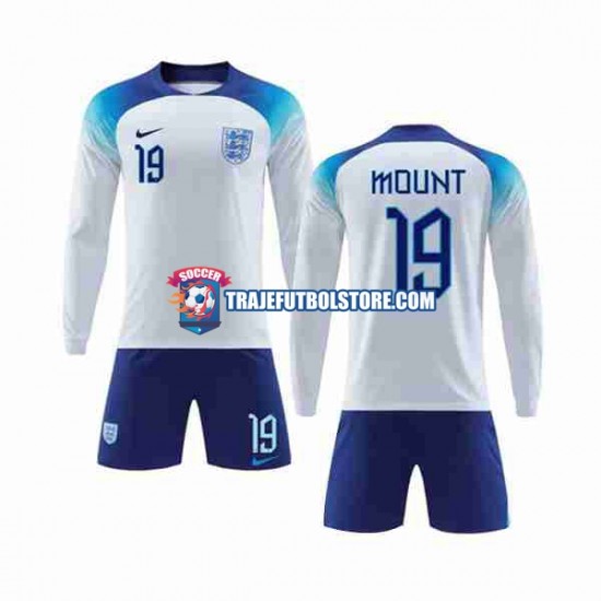Camiseta 1ª Inglaterra Mount 19 Niño Copa Mundial 2022 ML