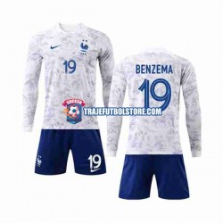 Camiseta 2ª Francia Benzema 19 Niño Copa Mundial 2022 ML