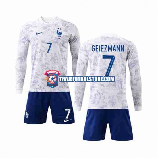 Camiseta 2ª Francia Griezmann 7 Niño Copa Mundial 2022 ML