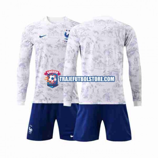 Camiseta 2ª Francia Niño Copa Mundial 2022 ML