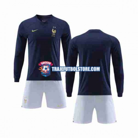 Camiseta 1ª Francia Niño Copa Mundial 2022 ML