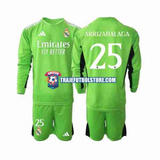 Camiseta 1ª Real Madrid Kepa Arrizabalaga 25 Portero Niño 2023-2024 ML