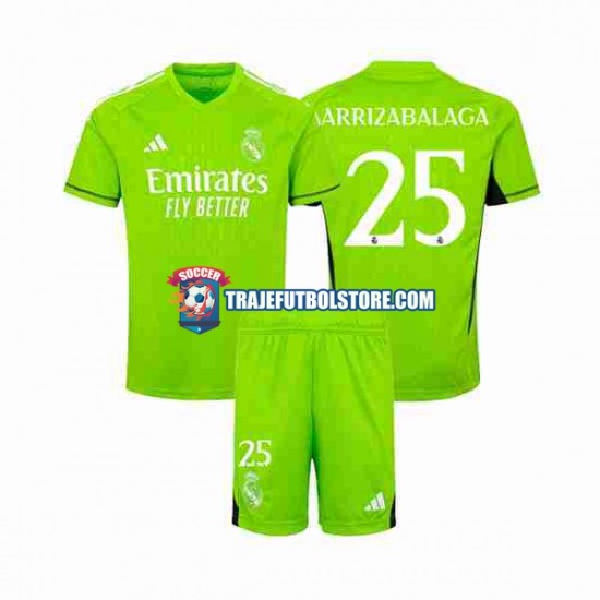 Camiseta 1ª Real Madrid Kepa Arrizabalaga 25 Portero Niño 2023-2024 Manga Corta