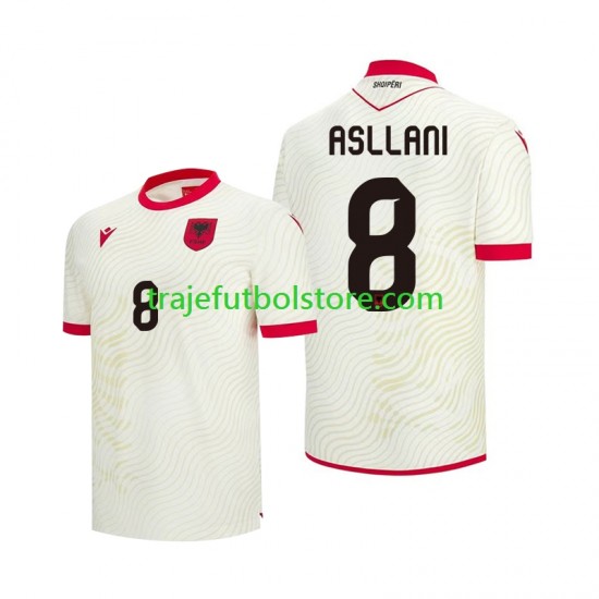Camiseta 2ª Albania Kristjan Asllani 8 Hombre Copa Mundial 2026 Manga Corta