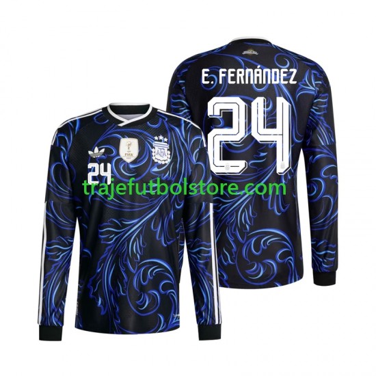Camiseta 2ª Argentina Enzo Fernandez 24 Hombre Copa Mundial 2026 ML