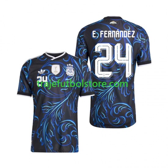Camiseta 2ª Argentina Enzo Fernandez 24 Hombre Copa Mundial 2026 Manga Corta