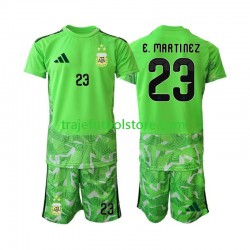 Camiseta 3ª Argentina Emiliano Martinez 23 Portero Niño Copa Mundial 2026 Manga Corta